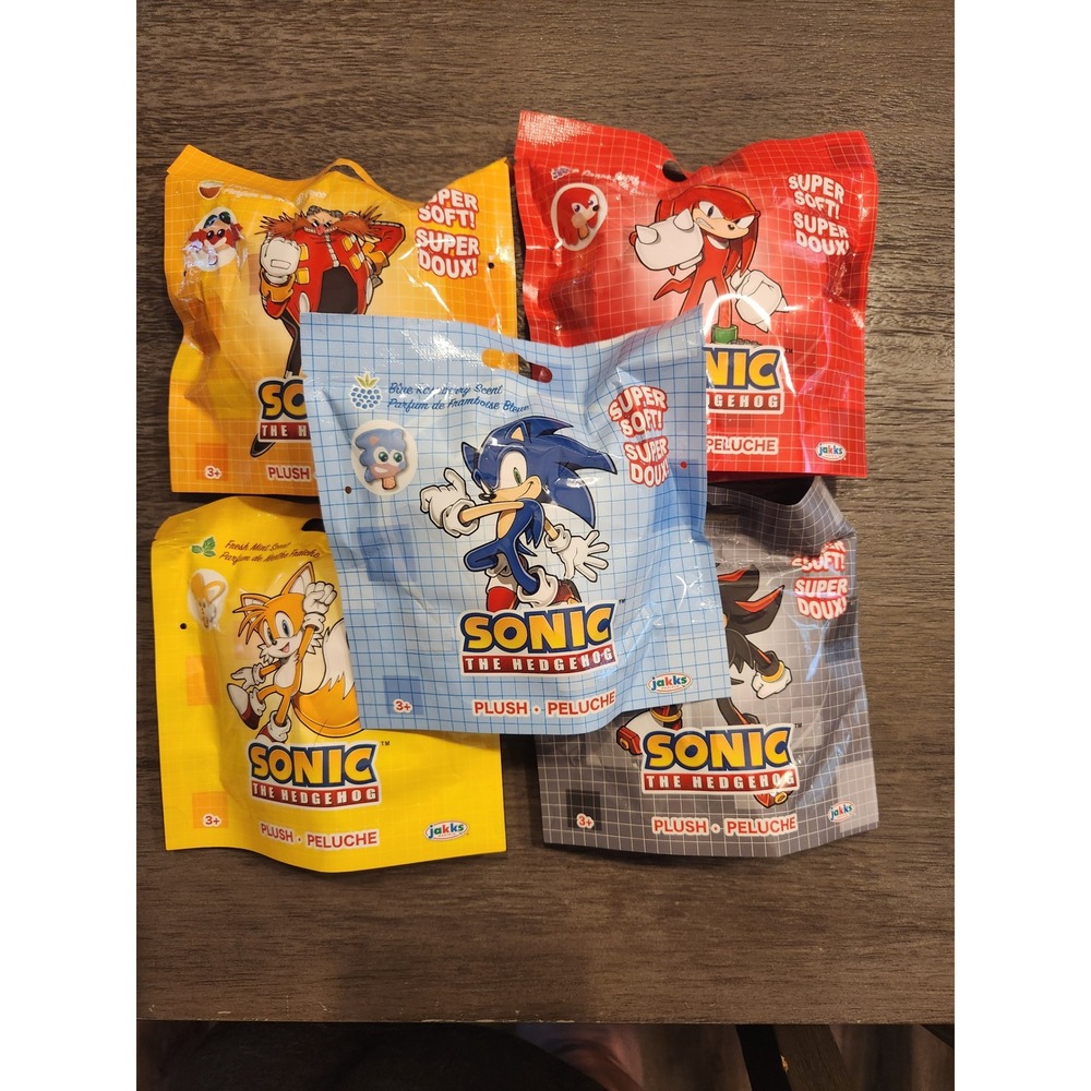 Sonic the Hedgehog Jakks Pacific Scented Plush Bags Set of 5 SEGA